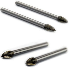 YG6X Tipped Round Shank Masonry Drill Bit untuk kaca dan ubin