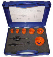 Bi-Metal Hole Saw Kit 9-Piece Set untuk memotong logam