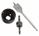 Hole Saws Kit Dengan Lubang Bor Datar Dan Pemotong Lubang Untuk Pemasangan Kunci Pintu