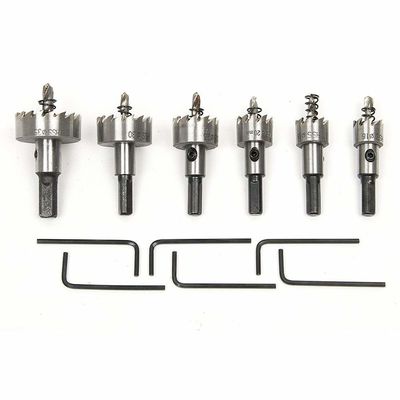 6Pcs HSS 6542 Kit gergaji lubang untuk memotong stainless steel