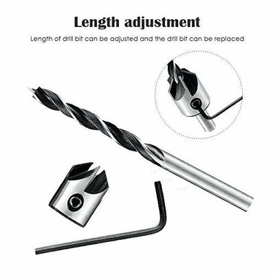 Mata Bor Countersink Titik Brad HSS Set 5 Buah DIN/ANSI