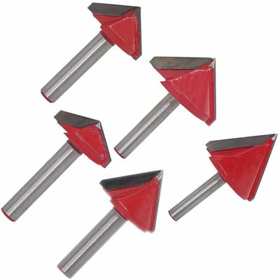 Bit Router V-Groove dengan ujung karbida untuk Aluminium Plastik Kayu