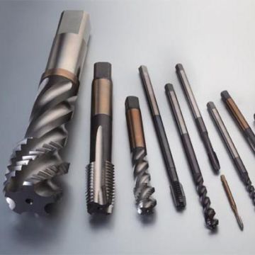 Ti-dilapisi DIN371 spiral Point HSS Mesin Tap M3-M50