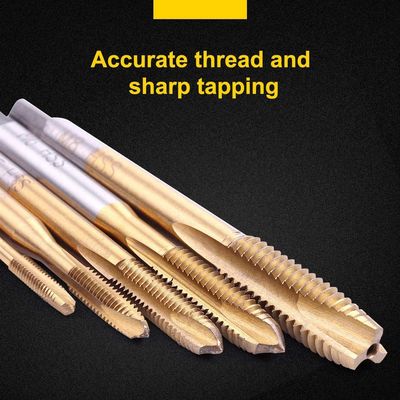 Mata Tap Ulir Titik Spiral HSS 6542 M3-M8 Lapis Titanium