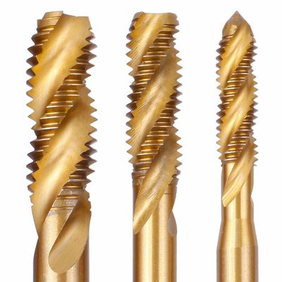 HSS Spiral Flute Mesin Tap DIN376 untuk Aluminium Baja