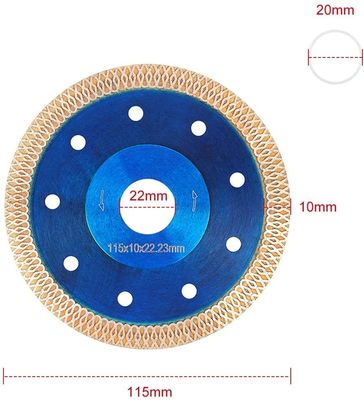 4.5 inci Diamond Saw Blade untuk Porcelain Tile Wet Cutting