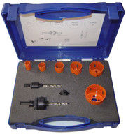 Set Gergaji Lubang HSS Bi-Metal M3/M42 9 pcs 16-51mm untuk Pemotongan Logam
