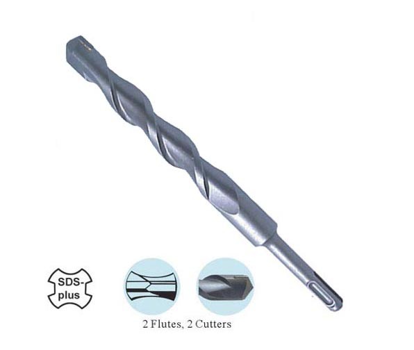 SDS Plus Tungsten Carbide Tipped Hammer Drill Bit Lurus tip untuk Beton