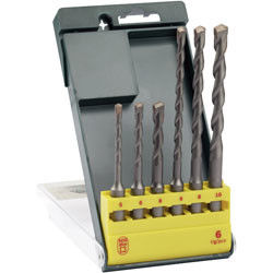 6PCS SDS Plus Hammer Drill Bit Set dengan Straight Tipped Sandblated