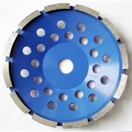 Segmen Piala Diamond Grinding Disc Baris Tunggal, Roda Pemotong Berlian Warna Biru