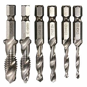 6pcs HSS Hex Shank Drill Bit Set M3-M10 untuk Pengeboran Logam