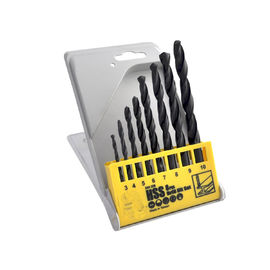 Black Oxide Surface Baja Kecepatan Tinggi HSS Drill Bit Kit 8Pcs Untuk Pengeboran Logam