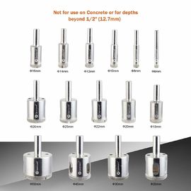15 PCS Berlian Berongga Inti Bit Set, Berlian Lubang Saw Set Untuk Kaca Tile