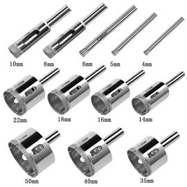 Kaca Dan Ubin Inti Berongga Berlian Bor Bits Set 12 Pcs Ukuran 4mm-50mm