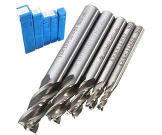 HSS CNC Lurus Shank 4 Penggilingan Akhir Pabrik Seruling / Bor Pemotong Tanah Penuh